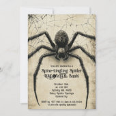 🕷️Spine-tintelende Spider HALLOWEEN Bash Kaart (Voorkant)