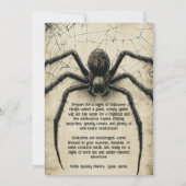 🕷️Spine-tintelende Spider HALLOWEEN Bash Kaart (Achterkant)
