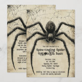 🕷️Spine-tintelende Spider HALLOWEEN Bash Kaart (Voorkant / Achterkant)