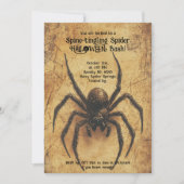 🕷️Spine-tintelende Spider HALLOWEEN Bash Kaart (Voorkant)