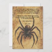 🕷️Spine-tintelende Spider HALLOWEEN Bash Kaart (Achterkant)