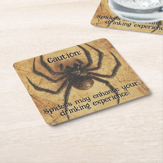 🕷️Spine-tintelende Spider HALLOWEEN Bash Kartonnen Onderzetters (Schuin)