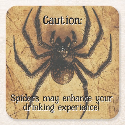 🕷️Spine-tintelende Spider HALLOWEEN Bash Kartonnen Onderzetters (Voorkant)