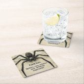 Spine-tintelende Spider HALLOWEEN Bash Kartonnen Onderzetters (Insitu)