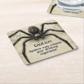 Spine-tintelende Spider HALLOWEEN Bash Kartonnen Onderzetters (Schuin)