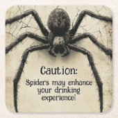  Spine-tintelende Spider HALLOWEEN Bash Kartonnen Onderzetters (Voorkant)