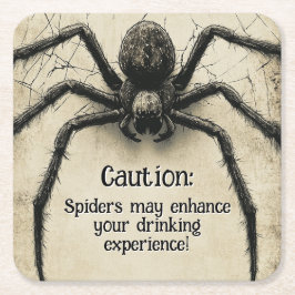  Spine-tintelende Spider HALLOWEEN Bash Kartonnen Onderzetters