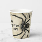  Spine-tintelende Spider HALLOWEEN Bash Papieren Bekers (Achterkant)