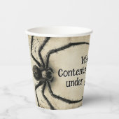  Spine-tintelende Spider HALLOWEEN Bash Papieren Bekers (Voorkant)