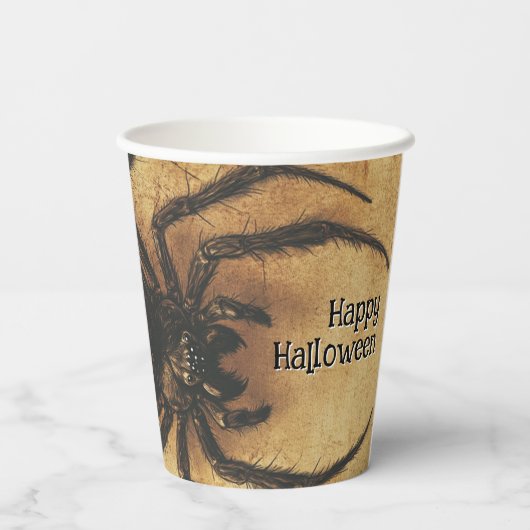 🕷️Spine-tintelende Spider HALLOWEEN Bash Papieren Bekers (Achterkant)