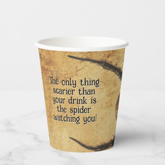 🕷️Spine-tintelende Spider HALLOWEEN Bash Papieren Bekers (Voorkant)
