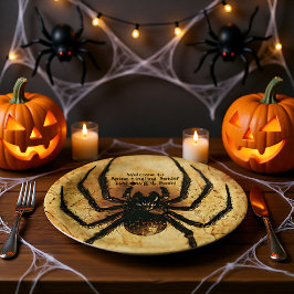🕷️Spine-tintelende Spider HALLOWEEN Bash Papieren Bordje