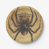 🕷️Spine-tintelende Spider HALLOWEEN Bash Papieren Bordje (Voorkant)