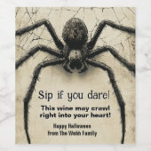  Spine-tintelende Spider HALLOWEEN Bash Wijn Etiket (Enkel label)