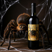 🕷️Spine-tintelende Spider HALLOWEEN Bash Wijn Etiket