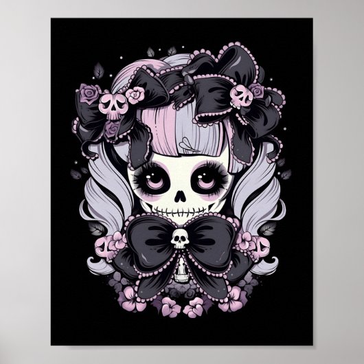 Spine-tinteling Thrills Halloween Skull ArtWork Poster (Voorkant)