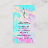 Spine vertebrae orthopedische arts, chropractisch visitekaartje (Achterkant)