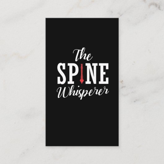 Spine Whisperer Chiropractor Funny Orthopedisch Visitekaartje (Voorkant)