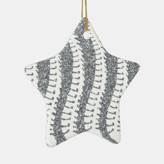 Spinen en FAUX Glitter Star Ornament (Rechts)