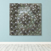 Spinende dandeliakoes canvas afdruk (Insitu (Houten vloer))