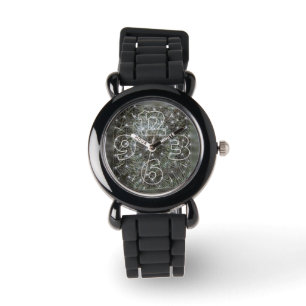 Spinende dandeliakoes horloge