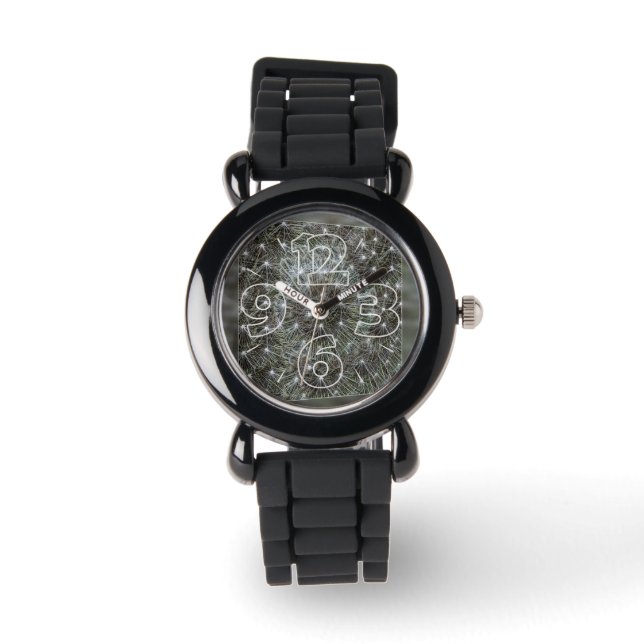 Spinende dandeliakoes horloge (Voorkant)