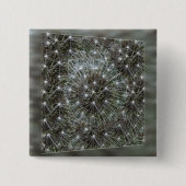 Spinende dandeliakoes vierkante button 5,1 cm (Voorkant)