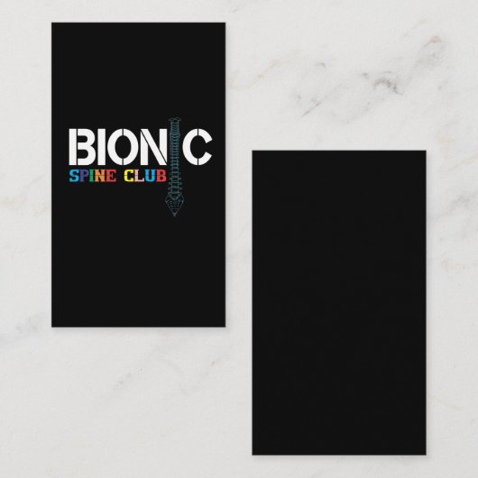 Spinespiringherstel Spinale Fusie Terug goed Visitekaartje (Voorkant / Achterkant)