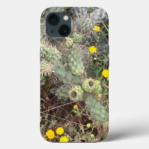 Spiney Groene Cactus met Gele Bloemen Foto Case-Mate iPhone Case