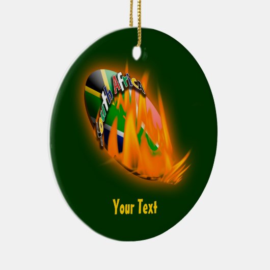 Spingbok groen en gouden supporters cadeautjes voo keramisch ornament (Rechts)