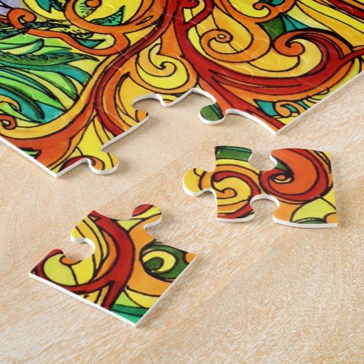 Spinglas Dragon Puzzle Legpuzzel (Zijkant)