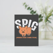 Spingpig van Trash Mail Spam Folder Briefkaart (Staand voorkant)