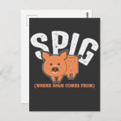 Spingpig van Trash Mail Spam Folder Briefkaart (Voorkant / Achterkant)