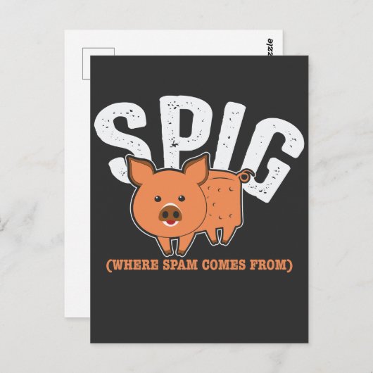 Spingpig van Trash Mail Spam Folder Briefkaart (Voorkant / Achterkant)
