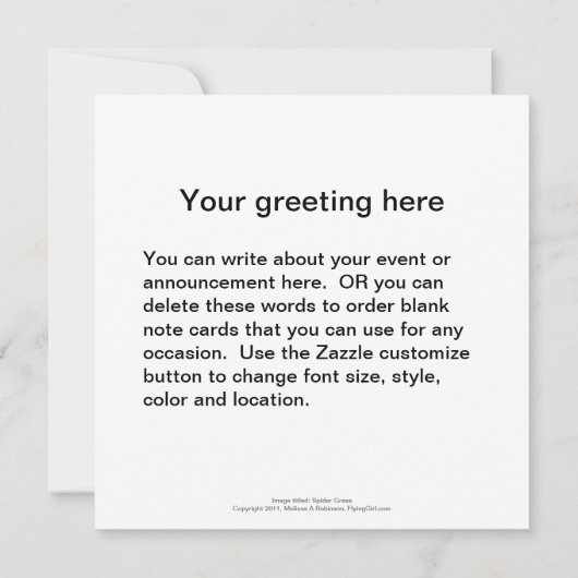 Spingras  groen en gestreept plant kaart (Achterkant)