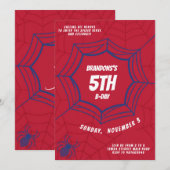 Spinman Web Verjaardag Superheld Thema Kinderfeest Kaart (Voorkant / Achterkant)