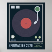 SpinMaster 2020 VinylPlatenspeler met hoge trouw Poster (Voorkant)