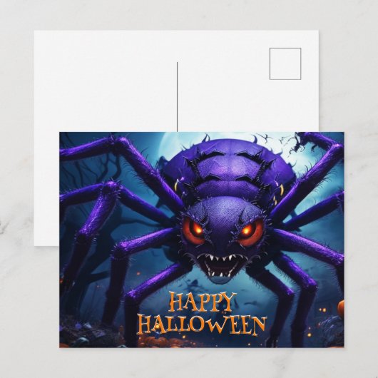 Spinmonster Halloween Ansichtkaart Briefkaart (Voorkant / Achterkant)