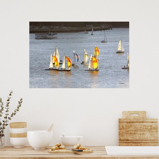 Spinnakers vatten de Wind Poster (Keuken)