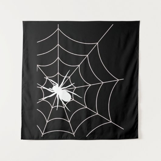 Spinnebaan Zwangerschapsaankondiging Halloween Wandkleed (Voorkant)