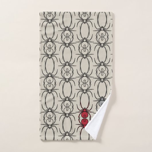 Spinnen - Bottenwit en Vleermuiszwart Bad Handdoek (Handdoek)