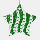 Spinnen en FAUX Glitter {groen} Star-versiering Keramisch Ornament (Voorkant)