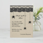 Spinnen en graafkostuums kaart (Staand voorkant)