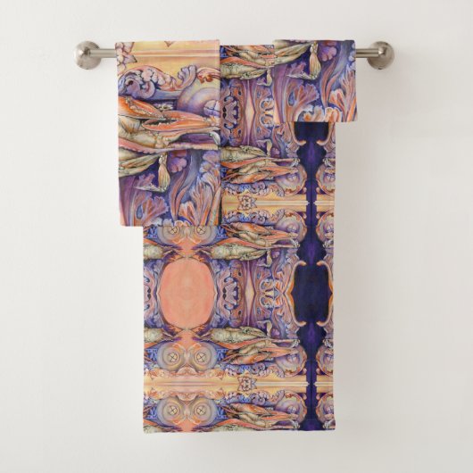 Spinnen en krullen Label Bad Handdoek (Insitu)