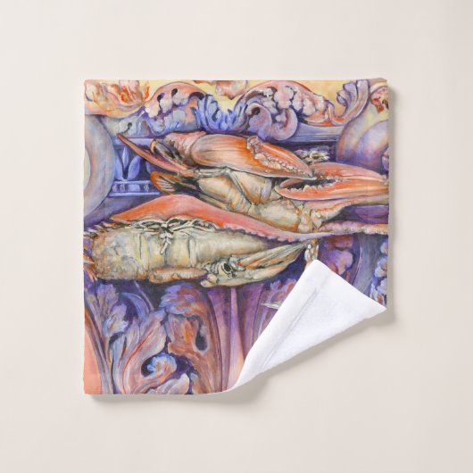 Spinnen en krullen Label Bad Handdoek (Wasdoekje)