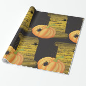 Spinnen en pompoen cadeaupapier (Uitgerold)