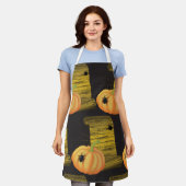 Spinnen en pompoen schort (Gedragen)