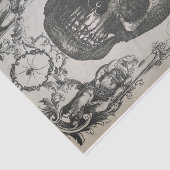 Spinnen en schedel Victoriaans Tissuepapier (Detail)