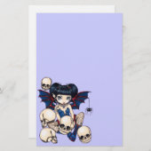 Spinnen en schedels briefpapier (Voorkant / Achterkant)