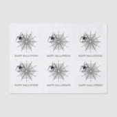 Spinnen en SpiderWeb Eenvoudige Gelukkige Hallowee Tissuepapier (Voorkant)